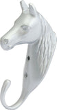Aluminium horse head hook silver
