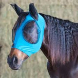 Lycra fly mask Turquoise by Canandian horsewear withzipper & forlock hole