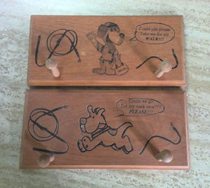 wood leash holder