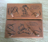 wood leash holder