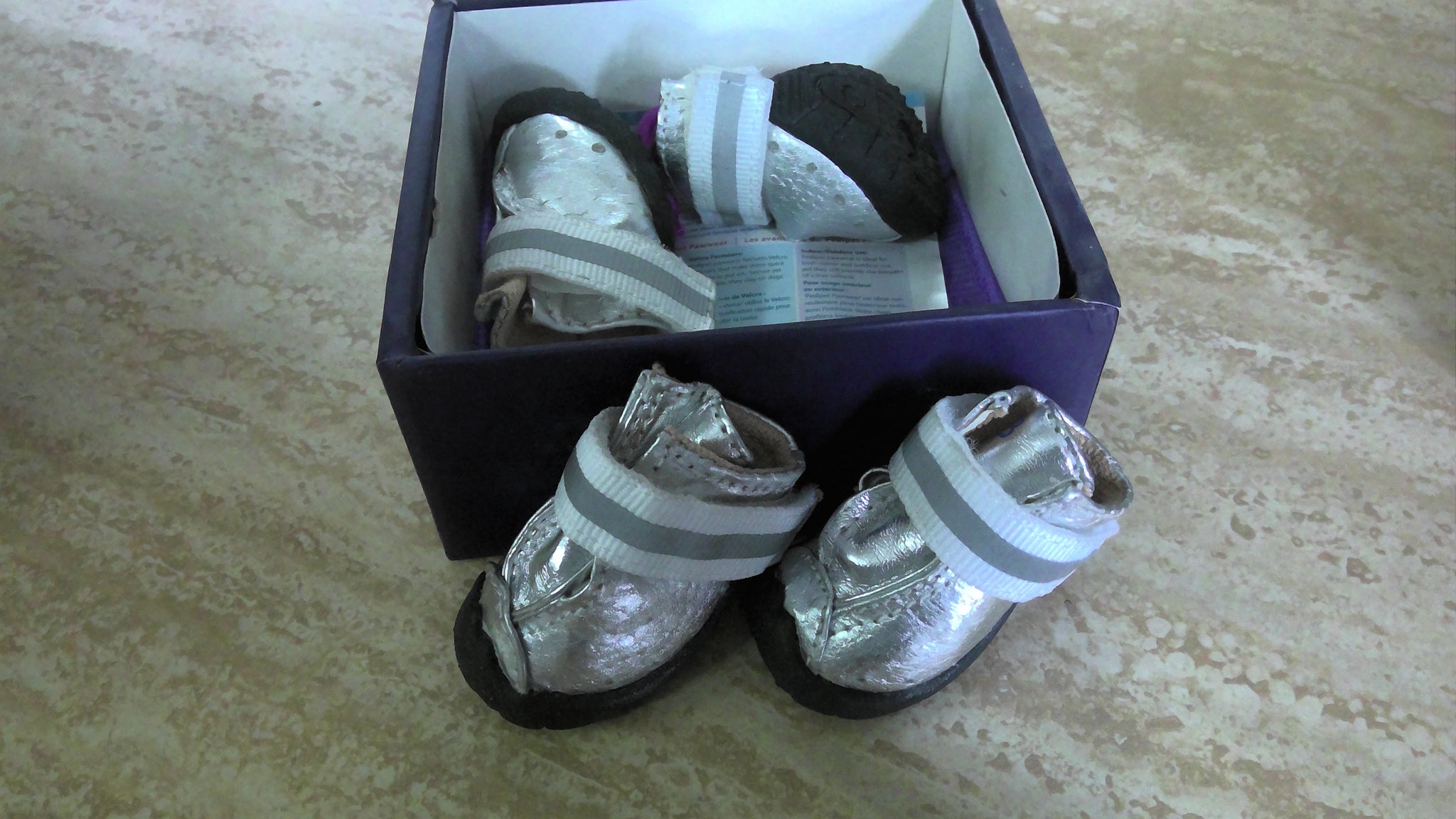 Pedipet silver boots size 1