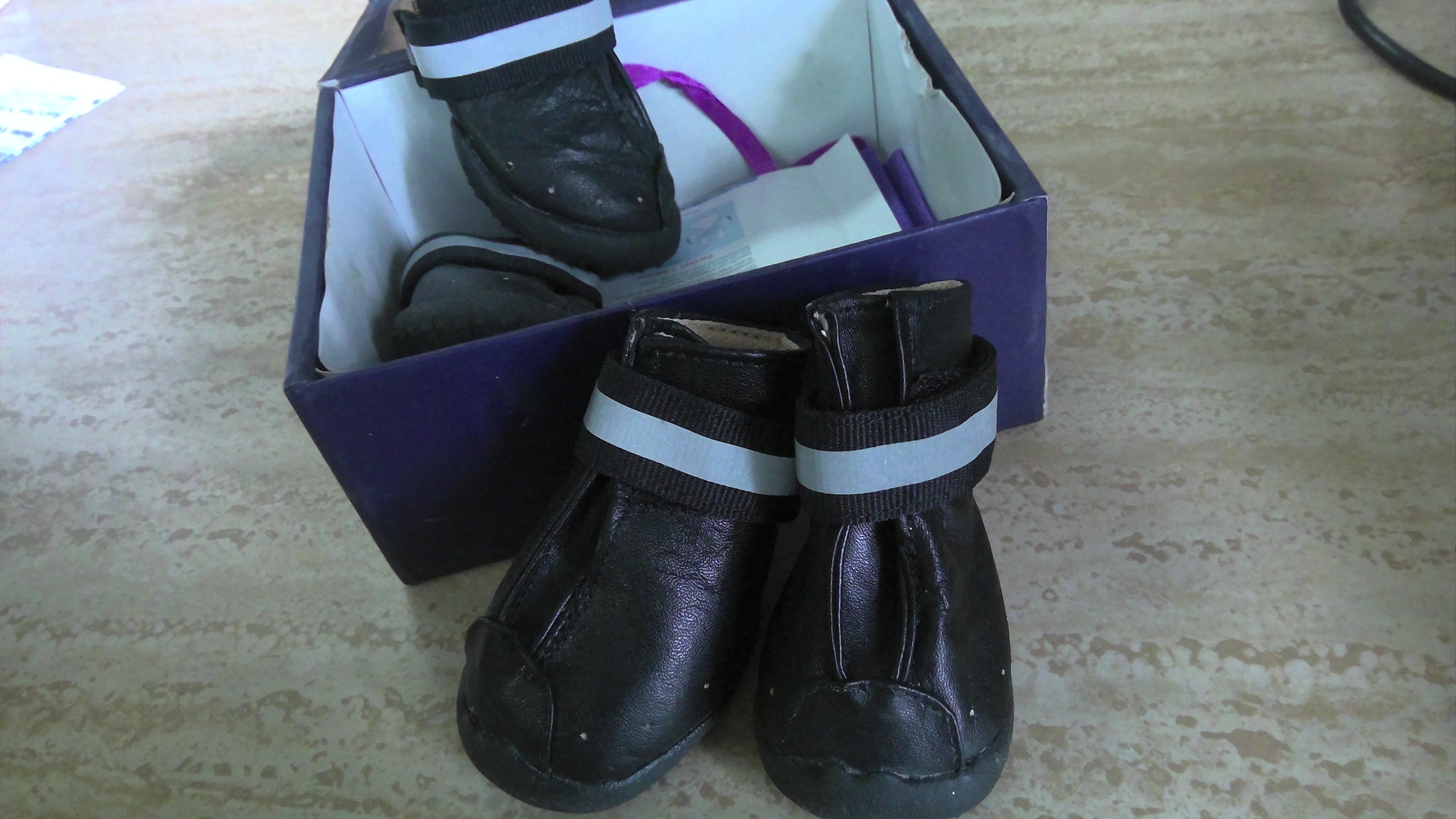 pedipet black boots size 4