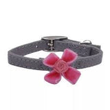Li'l pals safety collar w/bow pink and grey