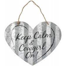 Tough1 JT heart sign "keep calm" 20"
