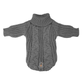 Cable knit LS sweater charcoal Med