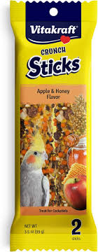 Vitakraft cockatiel sticks apple and honey 2pk