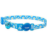 Safe Cat fashion adjusatble breakway collar daisy blue 8-12"