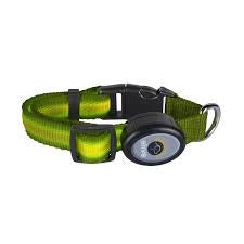 Led collar 10-14" green