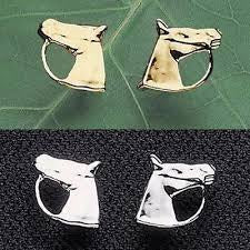 Horse earring head platinum