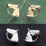 Horse earring head platinum
