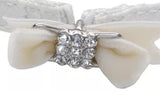 Li'lpalssafety collar w/bow white silk 8"