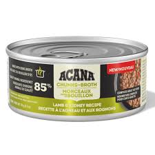 Acana chunks in broth cat food lamb + kidney 155g