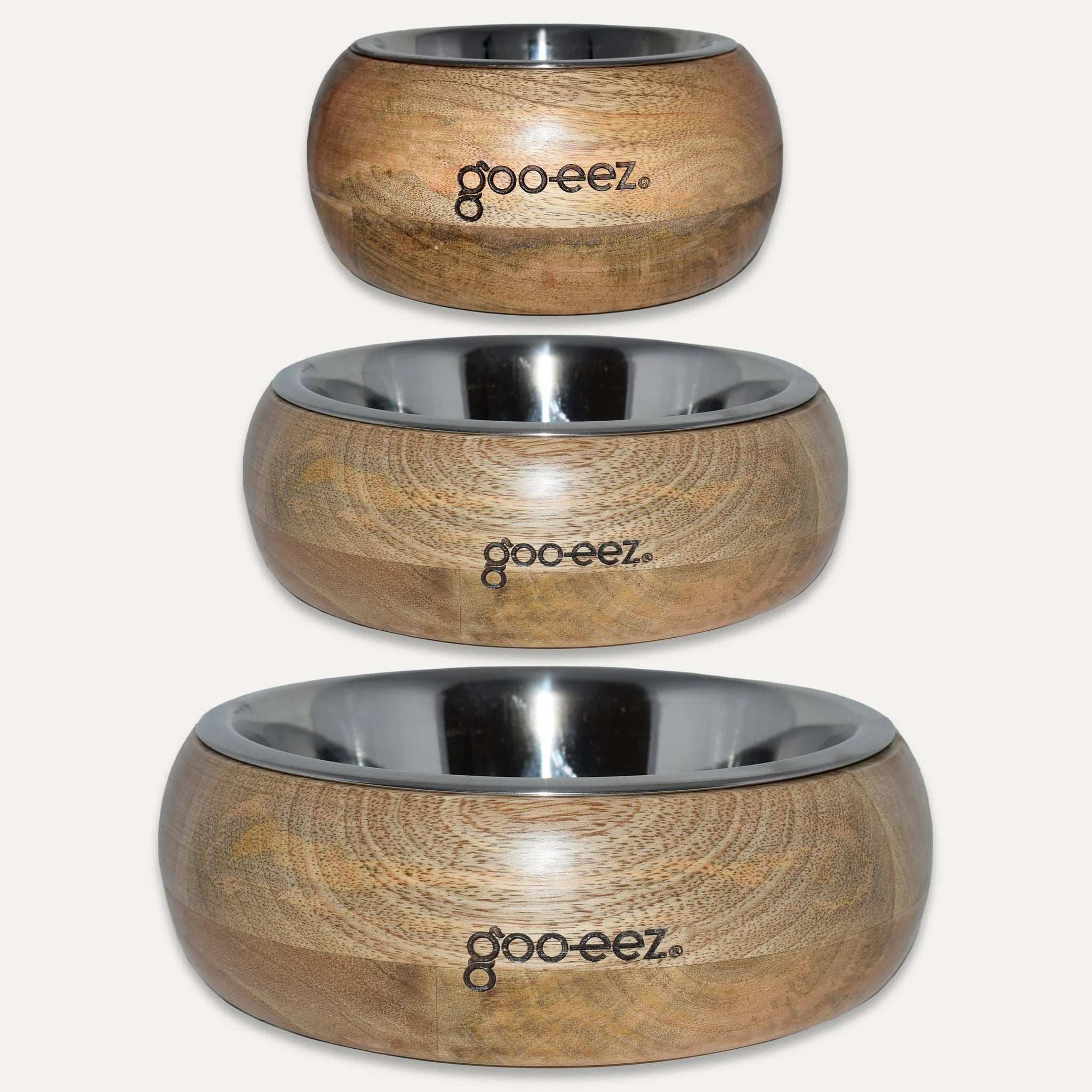 Mango Wood/stainless steel bowl small 370ml