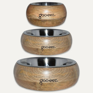 Mango wood stainless steel dish large 1.55L