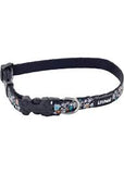 Adjustable Reflective collar teal orange paws 8"- 12"