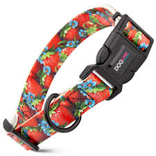 Subline adjustable collar pink/orange flower 8"-12"