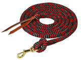 Cowboy lead w/removable snap red/black