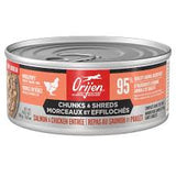Orijen chunks + shreds wet cat food salmon + chicken entree 155g