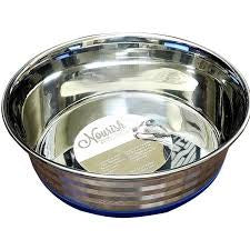 Stainless steel stripe dish non-tip 96oz