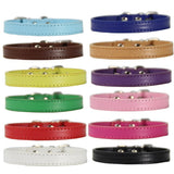 Faux leather collar med gr 16.5"