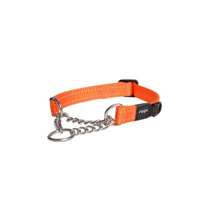 rogz half check orange Lg