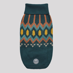 GFpet heritage sweater teal LG