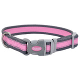 Pet attire pro reflective adjustable collar 18"-26" - pink/grey