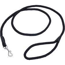 Coastal rope leash black 6'