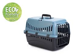 Gipsy plasic door pet carrier blue small
