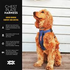 EZYdog chest plate harness bleu large