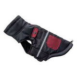 Reflective high collar jacket black and red 12"