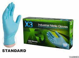 X3 Industrial Nitrile Gloves Med