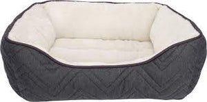 Rectangular cuddle bed Grey and white