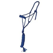 rope halter w/ lead navy