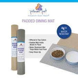 Padded dining mat 24"X16" grey