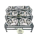 pet wrought iron double dinner 2qt