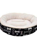 Round bed Woof black 53cm